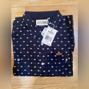 Parish nation indigo long sleeve button down shirt men’s casual